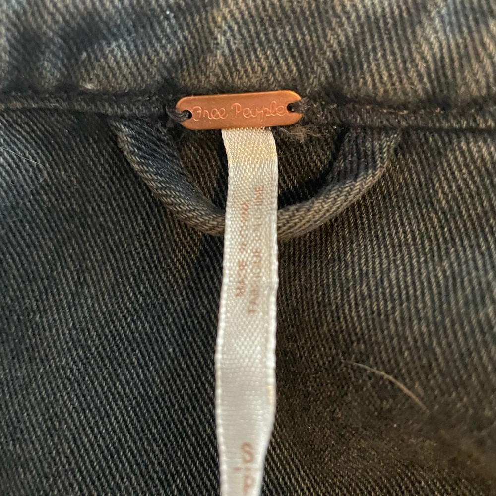 Free People Black Denim Utility Vest - Picture 4 of 12